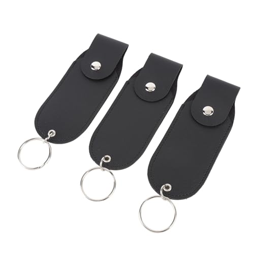 3pcs Lippenstifthalter Keychain PU Leder Lip Balm Ärmelbeutel Tragbar für das Tägliche Leben von ZJchao
