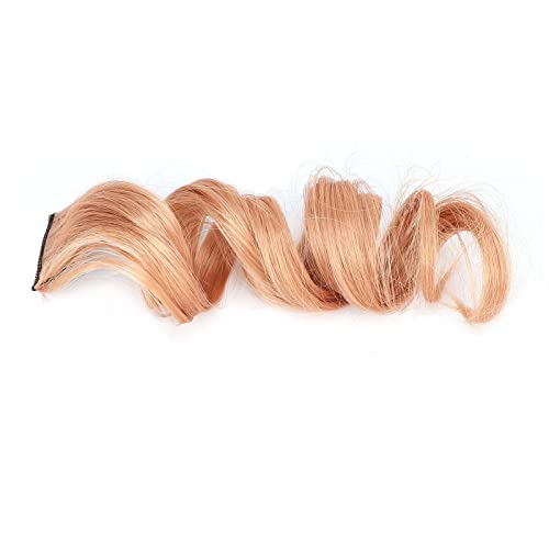 5 Stück Langes Lockiges Haarteil für Damen und Mädchen, Stilvolle Haarverlängerung mit Leuchtenden Farbakzenten, Einfach Anzuwenden für Ein Charmantes Aussehen (rosa-orange) von ZJchao