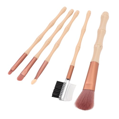 5-teiliges Make-up-Pinsel-Set, Weiche Kosmetikpinsel für Rouge, Lidschatten, Lippen, Augenbrauen, Kamm, Mascara mit Tragbarem Make-up-Pinsel-Set, das eine Vielseitige Ergänzung von ZJchao