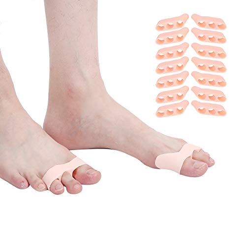 7 Paar 3-Loch-Separator für Kleine Zehen, SEBS Hallux Valgus Hammer Toe Corrector Separation Bunion Corrector Separation für Erwachsene Männer und Frauen(Hautton aufhellen) von ZJchao