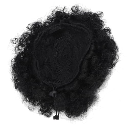 Afro-Pferdeschwanz-Haar, Puff-Haarknoten mit Kordelzug für Frauen, UV-stabilisierte Haarverlängerung mit Ausziehbarem Draht, Beseitigt Unerwünschte Schwellungen Im Haar von ZJchao