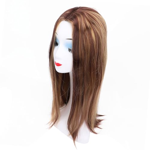 Braungoldene Gerade Perücke, Lange Gerade Synthetische Perücke für Frauen mit Bequemem Futter, Atmungsaktiv und Hochtemperaturbeständig, Ideal für Versammlungen, Cosplay und Braungoldene Gerade Perücke, Lange Gerade Synthetische Perücke für Frauen mit Bequemem Futter, Atmungsaktiv und Hochtemperaturbeständig, Ideal für Versammlungen, Cosplay und von ZJchao