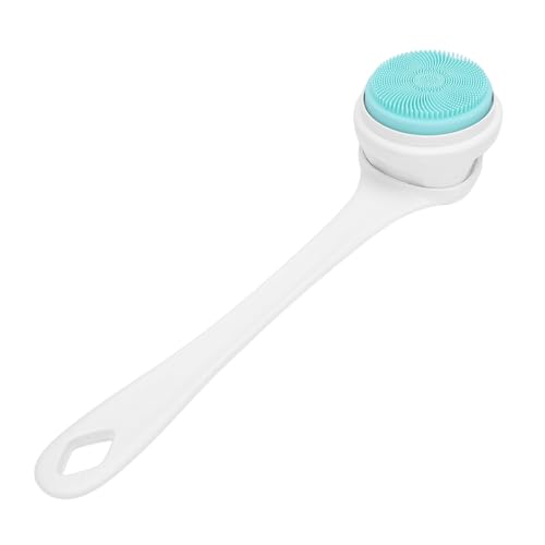 Elektrische Körperbürste, Wasserabweisend, Elektrischer Duschschrubber, Duschbürste mit Langem Griff und 5 Bürstenköpfen für Männer und Frauen (WHITE) von ZJchao