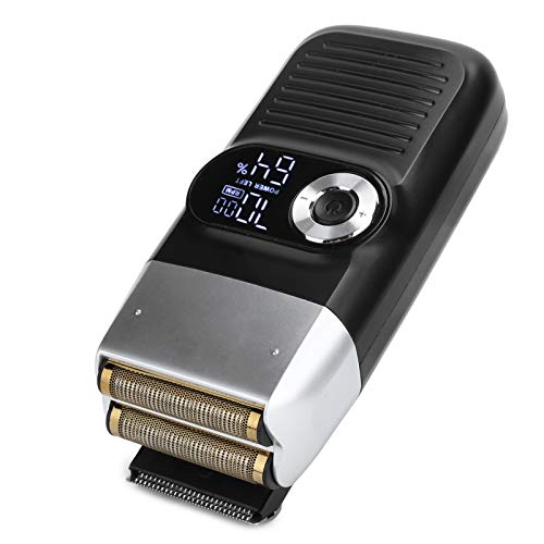 Elektrorasierer mit Glatzenkopf, Bartschneider, USB, wiederaufladbar, Glatzenrasierer, Waschkopf, elektrischer Haarschneider, Glatze, LCD, Schnurrbart für Männer von ZJchao