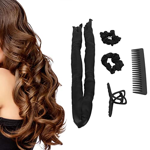 Heatless Curling Headband Kit, Cotton Claw Clip Wet Dry Hair Curler Headband Roller für Sleep in Overnight Soft Rubber Lockenwickler für Frauen von ZJchao