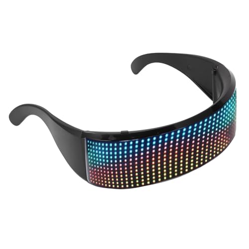 LED -Gläser App Kontrolliert Anpassbare RGB -Leuchte Brille für Cosplay Party Music Festival Abs Material Hohe Helligkeit LED Leuchte Lange Akkulaufzeit von ZJchao