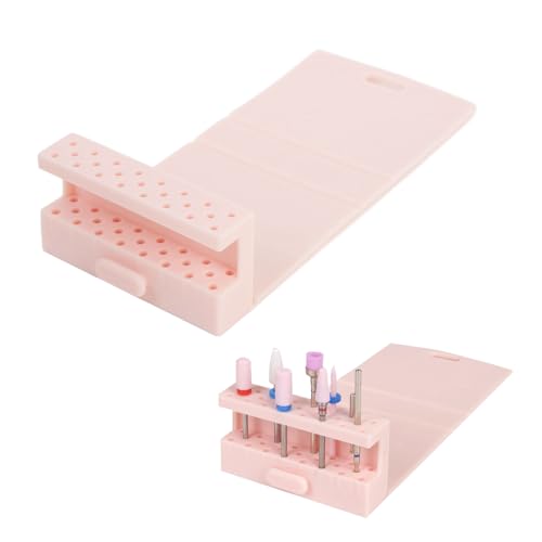 Nagelbohrer-Bit-Halter, Faltbarer Organizer-Koffer, 22 Löcher, Silikon-Tech-Bits-Aufbewahrungsbehälter, Tragbarer Ständer für Nagelstudios von ZJchao