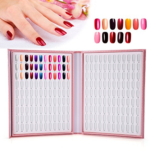 Nailart Display Aufsteller Nagel Präsentation, Professional Salon Nagel Gel Polish Display Chart Buch Nagel Gel Farbfelder Nail Art Showing Board Nagellack Color Card Board 216 Farben von ZJchao