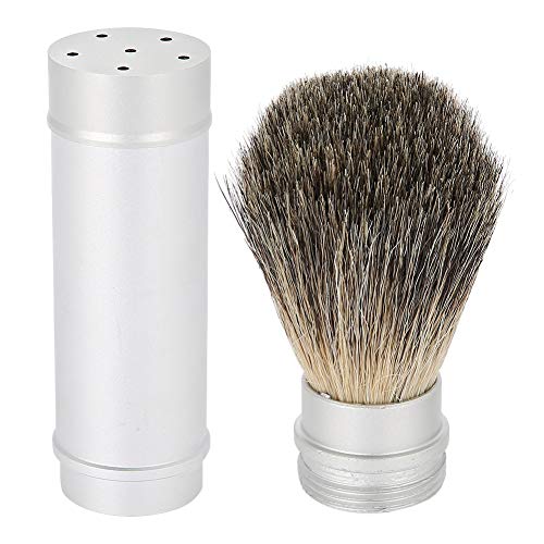 Rasierpinsel, Premium Borstenhaar Aluminiumgriff shaving brush Luxus Herren Geschenk männer Rasierbart Leicht und tragbar hautschonende und gründliche Rasur von ZJchao