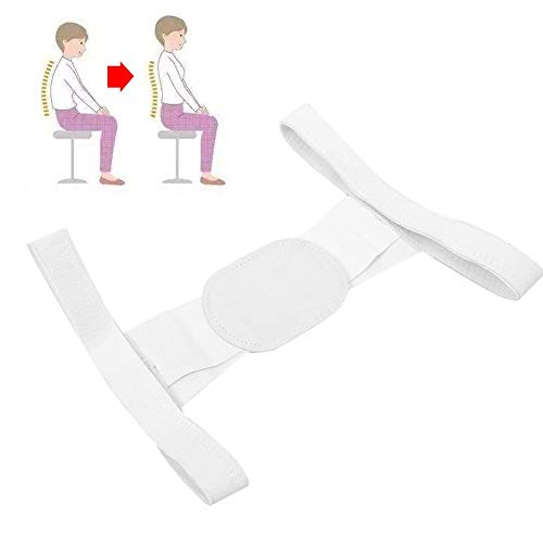 Schulter und Rücken Haltungsgürtel, Back Posture Corrector, Postural Brace richtet die Schultern gerade Orthopädische Büste Rückenbüste Haltungsgürtel Schultern und Rückenbüste Rückenschmerzen(S Weiß) von ZJchao