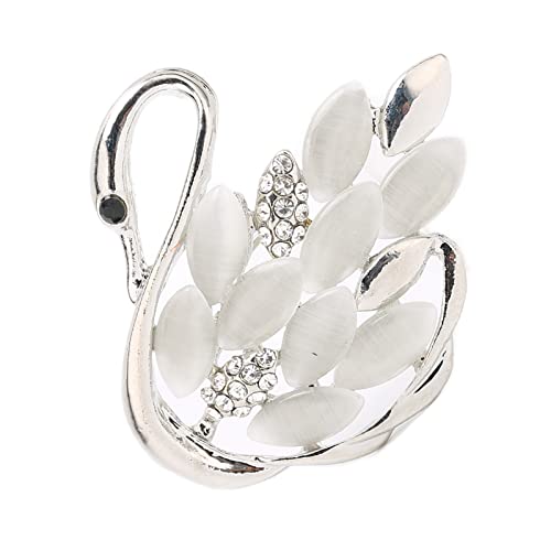 Schwan Brosche für Damen, Kristall Elegante Schwanenvogel Brosche Pins Schmuck für Damen Bankett Hochzeit Alltag,Legierung Elegante Brosche Zubehör Kleidung Dekoration für Frauen von ZJchao