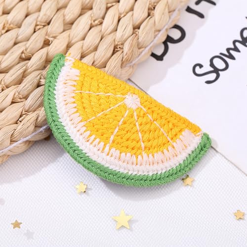 Strickhaarclip Süßer Barrette Tragbare Helle Farbgärten Frauen Frauen Weihnachtsgeschenke (ORANGE) von ZJchao