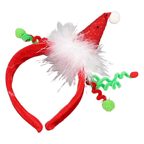Weihnachtsstirnband, Niedlich, Reizend, Weich, Bunt, Weihnachtsmütze für Erwachsene, Mädchen, Weihnachtshaarband, Partydekoration, für Weihnachts- und Feiertagsfeiern (Hut (G685)) von ZJchao