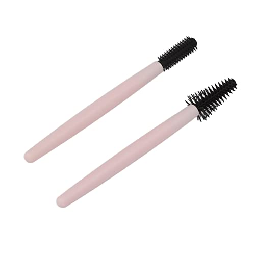 Wimpernbürsten-Set, Leichte, Tragbare Silikon-Mascara-Stäbe, Weiche Borsten, Wiederverwendbar, Reinigbar, Vielseitig Einsetzbar, mit Aufbewahrungsbox für Make-up (Hell-Pink) von ZJchao