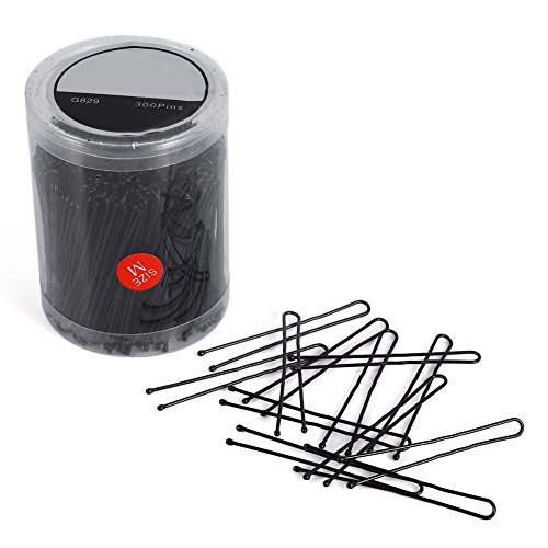 ZJchao 300pcs U -förmige Haarklammern Wellige Haarnadeln für Frauen 3 Größen 2 Farben Friseur -Werkzeuge Friseur Accessoires Salon Haarklemmen mit Kugelspitzen (M) von ZJchao