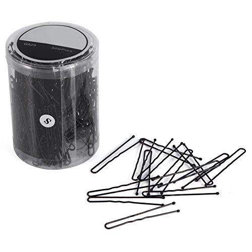 ZJchao 300pcs U -förmige Haarklammern Wellige Haarnadeln für Frauen 3 Größen 2 Farben Friseur -Werkzeuge Friseur Accessoires Salon Haarklemmen mit Kugelspitzen (S) von ZJchao