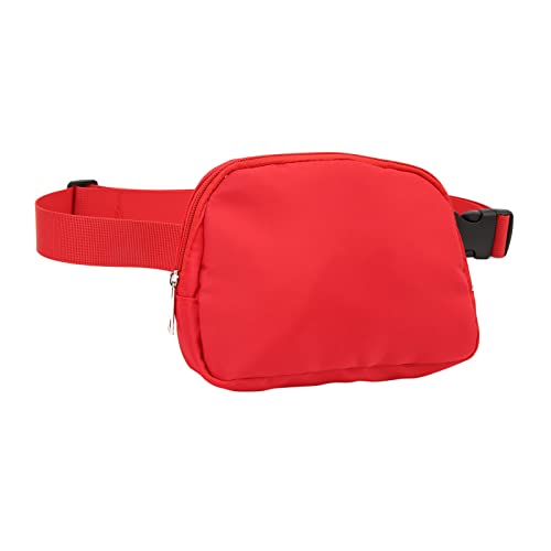 ZJchao Bag, Verstellbarer Gürtel Wasserdichtes Tailentasche Cross Lod Bag mit Zwischenschicht -Trennwand für Erwachsene Frauen (Rot) von ZJchao