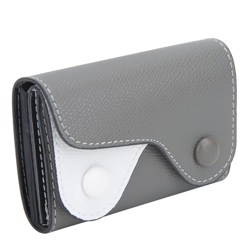 ZJchao -Blockierkartenhalter Münzgrundtasche Wechseln Sie Geldbeutel Geldbeutel mit PU Leder -Kompakt -Design für Bankkarten ID Bargeldrechnungen (Grey) von ZJchao