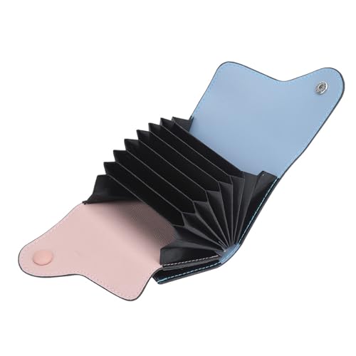 ZJchao -Blockierkartenhalter Münzgrundtasche Wechseln Sie Geldbeutel Geldbeutel mit PU Leder -Kompakt -Design für Bankkarten ID Bargeldrechnungen (hellblau) von ZJchao