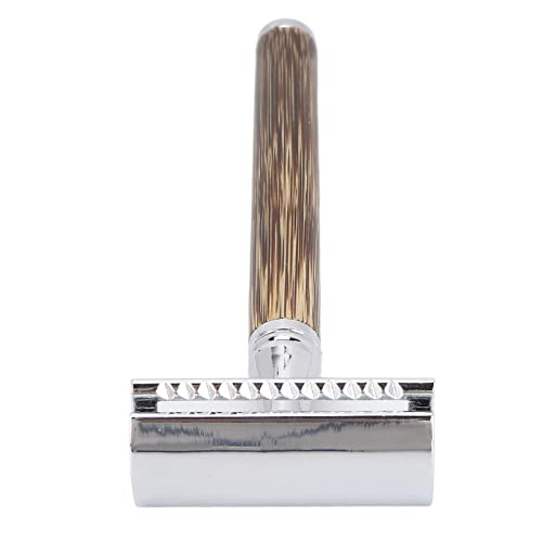 ZJchao Double Safety -Männer Reisen Tragbare Zinklegierung Bambus Griff Rasierer ohne zu Hause und Reisen von ZJchao