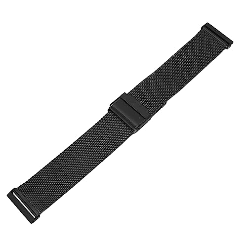 ZJchao Edelstahlnetz Gewebter Uhrengurt für Spartanische HR 7/D5I Einstellbare Größe, Professionelles Aussehen, Verbessertes Doppelschlossdesign (Black) von ZJchao