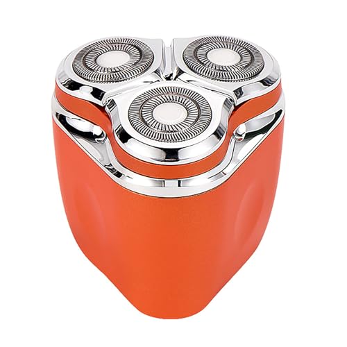 ZJchao Elektrisches Haar Clipper Bart Trimmer 3 Schwimmende Cutterköpfe USB Wiederaufladbare Waschbare Leichte Tragbare Haarpfeiler für Männer Reisen zu Hause ABS Material Orange von ZJchao