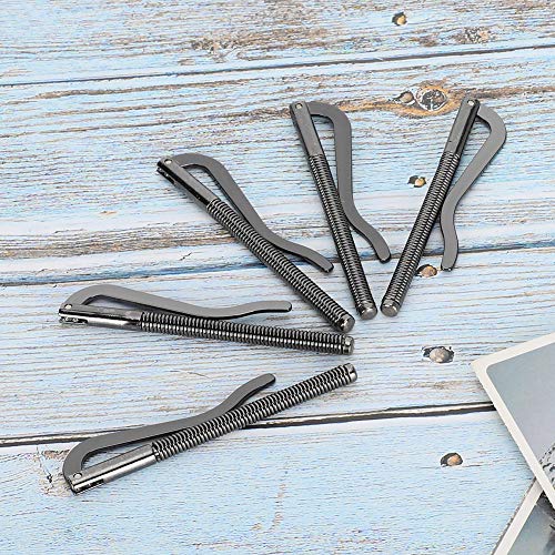 ZJchao Geldclip, Brieftasche Clamp/Holder Money Clamp/Holder Wallet Hohe Härte Feder 80 Mm mit 5pcs für Lederbrieftasche (Black) von ZJchao