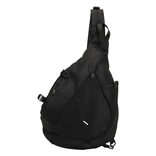 ZJchao Großer Schwarzer Schlingbeutel für Männer Frauen wasserdichte Schlinge Oxford Stoff Verstellbarer Schultergurt für Outdoor -Sportreisen Täglich Gebrauch von ZJchao