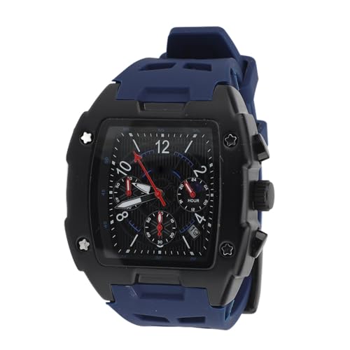 ZJchao Männer Quartz Uhr Analog mit Chronographen, Automatischer Kalender, Luminösem Display, 30m Wasserabweisung, Silikongurt, Zinklegierungshülle – Casual Outdoor Reiseuhr (Blue) von ZJchao