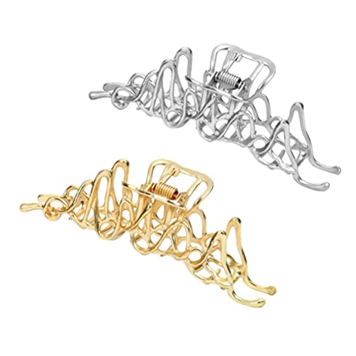 ZJchao Metalllegierhaarklauenklammern Elegante Haarbarrettes für Frauen Ordentliches Lockiges Haar Täglich Gebrauch (2PCS) von ZJchao