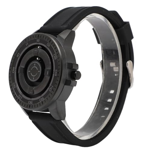 ZJchao Schwarze Muschel-Paaruhr mit Magnetischer Federung, wasserdichte Quarz-Armbanduhr (schwarzer Kreis) von ZJchao