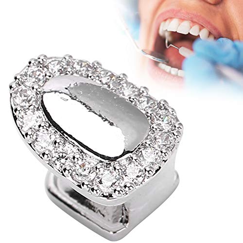 ZJchao Single Tooth Single Tooth Hip Hop Teeth Decoration, Single Tooth Gorgeous Teeth Accessory Decoration For Halloween Party Hip Hop Show(Einzelne silberne von ZJchao