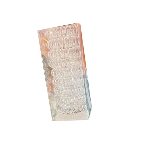 ZJchao Spiral-Haargummis, Bequem zu Tragen, Elastische Spiral-Haargummis für Mädchen (Transparente Farbe) von ZJchao