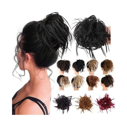 kunsthaar zum einflechten Synthetische Haarknoten-Erweiterungen Synthetische chaotische lockige elastische Haargummis Haarteile haare zum einflechten(18H613) von ZKALQECNF