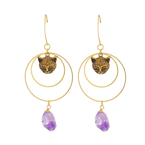 ZKBKJSPZJB Halbmond Quarz Kristall Hexe Ohrringe Gothic Meerjungfrau Festival Hochzeit Okkulte Boho Kristall Zubehör Ohrringe Gothic Schmuck, Messing, Messing ZKBKJSPZJB Halbmond Quarz Kristall Hexe Ohrringe Gothic Meerjungfrau Festival Hochzeit Okkulte Boho Kristall Zubehör Ohrringe Gothic Schmuck, Messing, Messing von ZKBKJSPZJB