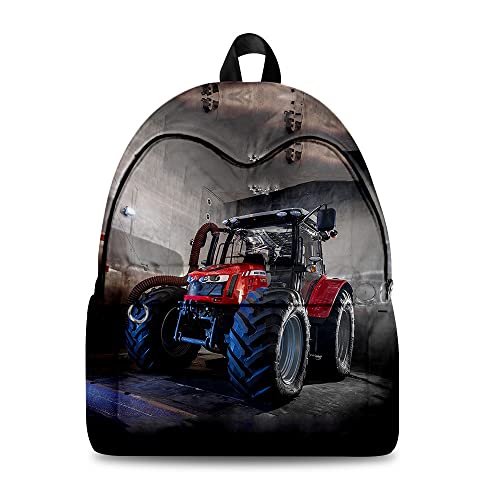 Traktor Rucksack,Grosse Kapazität Kinder Rcksack Schultasche für Jungen Und Mädchen -17Zoll (43x 17x 34cm) (A 10) von ZKDT