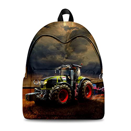 Traktor Rucksack,Grosse Kapazität Kinder Rcksack Schultasche für Jungen Und Mädchen -17Zoll (43x 17x 34cm) (A07) von ZKDT