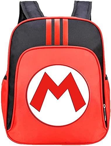 ZKDT Süße Kleinkind Rucksack,rotsüße kindergartenrucksack,Grün Blau Gelb Orange Kindergarten Schultasche für Kinder (Mario 11,28 x12x 34 cm) von ZKDT