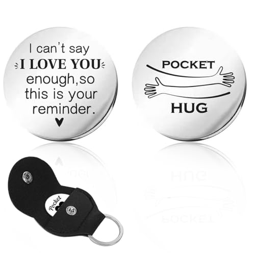 ZKGYUS Geschenk für Freundin Freund Freund Valentinstag kleine Umarmung Glücksbringer Gesundheit Geschenk Liebe Geschenk Männer Frauen Paar Geschenkidee (Silber) von ZKGYUS