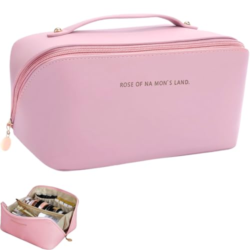 ZKGYUS Make-Up Taschen,Groß Kapazität Kosmetiktasche Damen,Wasserdichter Tragbare Reise Make Up Tasche,Ideal für Reisen oder den täglichen Gebrauch,Rosa von ZKGYUS