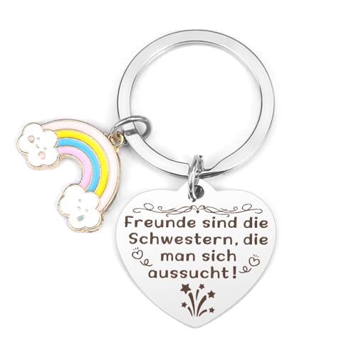 ZKIUOA Beste Freundin Geschenke Schlüsselanhänger Geschenke für Freundin Freundschaft Geschenk Freundin Geburtstag Kleine Geschenke für Frauen Lustig Geschenke für Freundinnen Weihnachten Bff von ZKIUOA