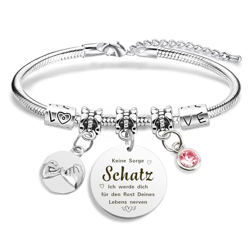 ZKIUOA Valentinstag Armband Frauen Geschenk Für Freundin Hochzeitsgeschenk Geburtstagsgeschenk Jahrestag Geschenk Für Sie Silber mit pinken Akzenten Edelstahl Zeitgenössisch Wristband ZKIUOA Valentinstag Armband Frauen Geschenk Für Freundin Hochzeitsgeschenk Geburtstagsgeschenk Jahrestag Geschenk Für Sie Silber mit pinken Akzenten Edelstahl Zeitgenössisch Wristband von ZKIUOA