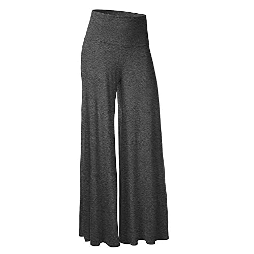 ZKOO Damen Lose Lange Stretch Weites Bein Hose Leicht Weich-Gefühl Sommer Hosenrock 2XL von ZKOO