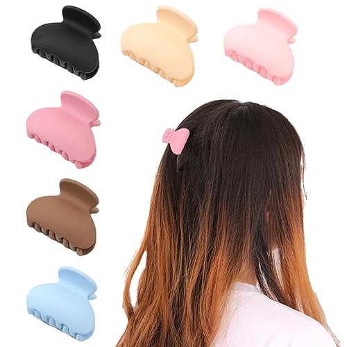 ZKSXOA 12 Stück Kleine Haarklammern Haarspange 4cm Mini Haarkrallen Spinnen Hair Clips für Frauen Mädchen Kinder Dicken Dünnen Feinen Frisur Klemmen Stark Stilvolle Acryl Banane Clip von ZKSXOA