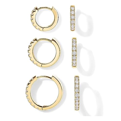 ZKSXOA Creolen Vergoldet Kleine Creolen für Damen Kleines CZ Knorpel klein Creolen Mehrere Piercings Creolen Schlafen 8/10/12 mm, Gold von ZKSXOA