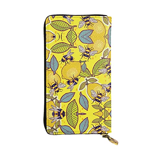 ZKZBDPLK Cartoon Cute Animals Rabbit Print Exceptional Leather Long Wallet - Premium Quality Clutch with Full Print Design - A Splendid Statement of Class and Durability, Gelbe Zitrone und Biene, ZKZBDPLK Cartoon Cute Animals Rabbit Print Exceptional Leather Long Wallet - Premium Quality Clutch with Full Print Design - A Splendid Statement of Class and Durability, Gelbe Zitrone und Biene, von ZKZBDPLK