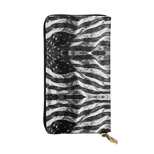 ZKZBDPLK Cartoon Cute Animals Rabbit Print Exceptional Leather Long Wallet - Premium Quality Clutch with Full Print Design - A Splendid Statement of Class and Durability, US-Flagge, Einheitsgröße von ZKZBDPLK