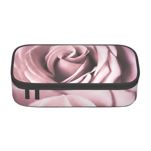 ZKZBDPLK Federmäppchen mit Rosenmotiv, großes Fassungsvermögen, vielseitige Organizer-Tasche mit vollem Druck, aus strapazierfähigem Oxford-Stoff, Rose Close Up, Einheitsgröße, Schulranzen-Set von ZKZBDPLK