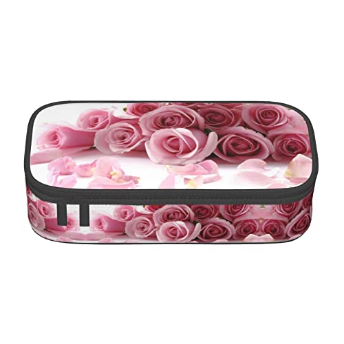 ZKZBDPLK Federmäppchen mit Yoga-Meditationsdruck, hohe Kapazität, mehrlagiges Federmäppchen – vielseitige Organizer-Tasche mit vollem Druck – aus strapazierfähigem Oxford-Gewebe, rose, Einheitsgröße, von ZKZBDPLK