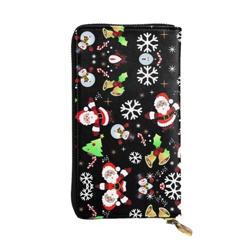 ZKZBDPLK Lila Pfauen-Print Außergewöhnliches Leder Lange Geldbörse – Hochwertige Clutch mit Volldruck-Design – ein herrliches Statement von Klasse und Haltbarkeit, weihnachtsmotiv, Einheitsgröße von ZKZBDPLK